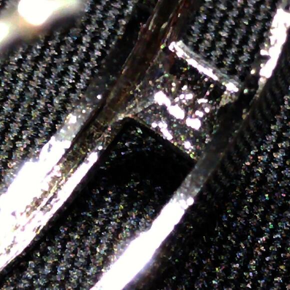 Silver 925 Hoop Post Earrings, Clear Rhinestones, 3/4 Inch - Picture 10 of 10